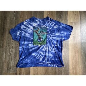 Earth Day 2022 T-Shirt Mens XL Blue Tie Dye Mobile Bay Pelican Graphic